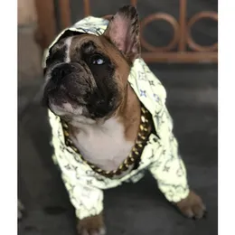 Брэндская одежда для собак классическая дизайнерская мода мода отражающая траншевая плащ для собак кошачья одежда Корги