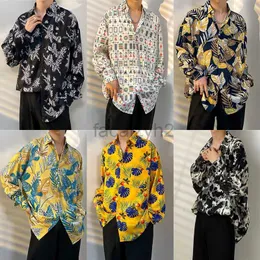 Camicie casual da uomo Polos magliette magliette e camicie floreali autunnali per uomini e donne alla moda vintage in camicie a maniche lunghe per amanti Top di grandi dimensioni