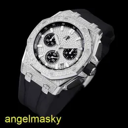Ladies 'AP Wrist Watch Oak Royal 26423BC Máquinas automáticas masculinas Original Diamond Full Sky Star 43mm Relógio com relógio de 18k Platinum