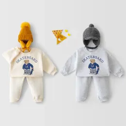 Устает Milancel 2022 Lente nieuwe Baby Kleding Set Peuter Meisjes Sport мимо повседневного набора толстовки с капюшоном