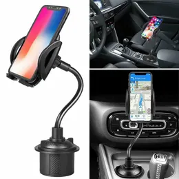 Celular Mounds suportes Universal Car Cup Holder Mount Stand para telefones celulares móveis Montagem de telefone de carro de carro ajustável para Huawei Samsung Y240423