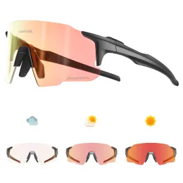 Accessoires Kapvoe Red Photochrome Sonnenbrille UV400 Outdoor Sport Radsportfahrradgläser Mann MTB Fischerei Brillen Brille Fahrradfahrerbreckbrille