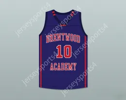 CUSTOM Name Number Mens Youth/Kids DARIUS GARLAND 10 BRENTWOOD ACADEMY EAGLES DARK BLUE BASKETBALL JERSEY 2 TOP Stitched S-6XL