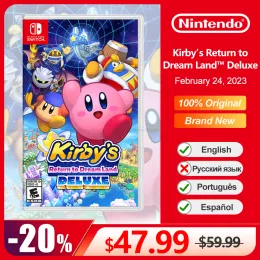 Kirby's Return to Dream Land Deluxe Nintendo Switchゲーム物理カードが100％オリジナルアクションジャンルのスイッチゲームコンソールを扱う