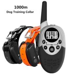 襟1000m防水犬のトレーニングカラー充電式アンチバーキングコントロール音振動衝撃レシーバー40％オフ