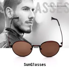 Vazrobe Unisex Glass Sunglasses Men Women Vintage Brown Natural Crystal Lens Sun Glasses for Man Retro Shades Anti Eye Dry3204809