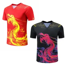 Boote China Dragon Tischtennis Hemden Hemden trocken Fit Männer Ping Pong Tshirt Tischtennis Kleidung