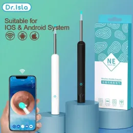 Aparadores novos limpadores de orelhas visuais inteligentes 1296p bastões de ouvido otoscópio USB C Charging Endoscópio Remoção de cera Ferramenta Earpick Mini Câmera de saúde