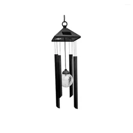 装飾的な置物ソーラーLED WIND BELL LIGHT OUTDOOR LANDSCAPE GARDAN CHANDELIERハンギングカラフル