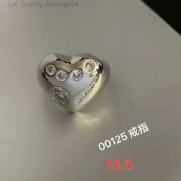 Anello designer per donna Mui Mui Luxury 925 Ring Miaojia Guangmian Cinque round zirconia Lettera di artigianato personalizzato per indice aperto Anello di dito a base di marea netta rosso vento RI