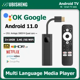 Stick GD1 Android 11.0 TV Stick 4K Ultra HD Streaming Dispositivo de streaming Google Caixa de TV certificada 2GB+ 16 GB Dolby Audio HDR10+ WIFI 6 Bluetooth5.0
