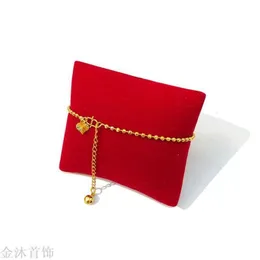 Imitation Ankle Chain for Women in Nansha, Vieam, Plated 999 Genuine Fake Small Waist, Japanese and Korean Bell Color Protection Fashion Jewe, Gold Mu
