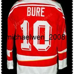 Kob Weng 2016 #10 PAVEL BURE ICE HOCKEY JERSEY CCCP RUSSIA white/red, all name and number is stitched,custom Ice hockey any sizes