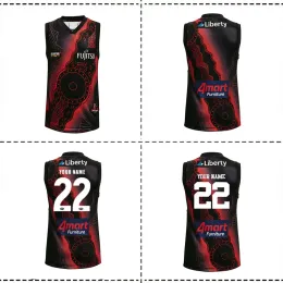 Rugby 2022 Essendon Bombers Home Guernsey Indigenous Rugby Trikot 2022/2023 Essendon Bombers Guernsey Rugby Trikot S2XL