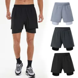 LL Men's Yoga Shorts Summer Sports Short Pants سريعة التنفس التدريب غير الرسمي الجري على اللياقة البدنية لينة وخفيفة الوزن تتوافق مع تي شيرت الأقصى