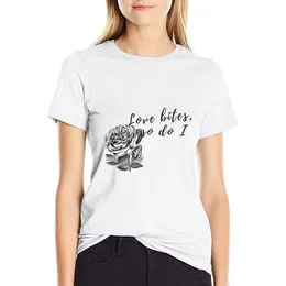 Frauen Polos Love Bites (Biss zurück) T-Shirt Hippie-Kleidung Tops Plus Size T-Shirts für Frauen lose Passform