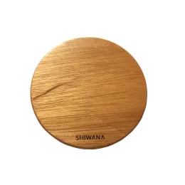 Chargers Shiwana Wireless Caricatore wireless 15W MAX Wood Carica rotonda di ricarica rotonda per tutti i dispositivi abilitati per Qi