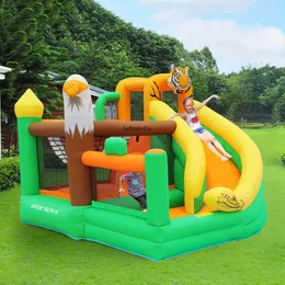 Kids Party Entertainment Jumle Castle Bounce House Inflable Kid Bouncer Slide Combo Backyard Grollo da esterno Jumper Indoor Toys Yard Game Play Animal Playhouse
