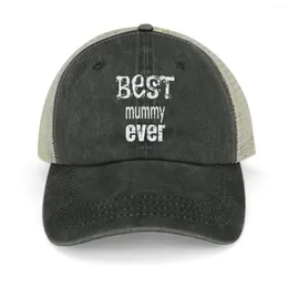 Presente de aniversário de boinas - Mamãe ever Cowboy Hat Hat Baseball Cap Man Man Militar Tactical SunScreen Caps For Mulher Men's Men's