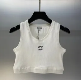 czołg kamizelka designerska kamizelka ubrania TEES TEES Women Tank Tops Knitte Thirt Hafted Sexy Yoga Sports Tees koszule luksusowe liste