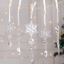 Decorações de Natal 5pcs simulação pingentes de gelo, árvore de Natal pendurada ornamento falsa icicle winter party ano decoração Navidad