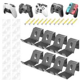 Stands OIVO 4 PCS Game Controller Stand Holder for PS4 Controller Wall Mount Headphone Holder Universal Foldable Design Gamepad Holder