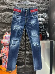 mens designer jeans 2024 new trendy brand jeans Mens jeans man pants designer blue skinny light wash ripped motorcycle rock revival joggers