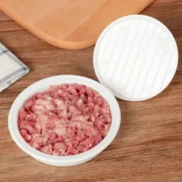 2024 NUOVO NUOVO NUOVO 1 set a forma rotonda Hamburger Press di plastica di plastica di plastica di hamburger hamburger di carne hamburger hamburger stamping stampo cucina stampo stampo cucina stampo