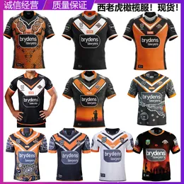 Erkek Jersey NRL22 Güney Sydney West Tigers Yerli Baskı Ev/Uzak Kısa Kollu İşlemeli Rugby