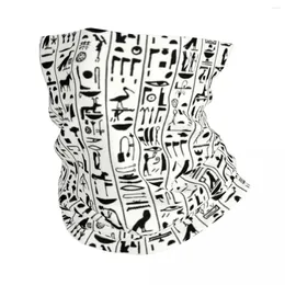 Bandanas Egypt Hieroglyphics Neck Gaiter Men Women UV Face Shield Winter Egyptian Culture Bandana Scarf For Cycling