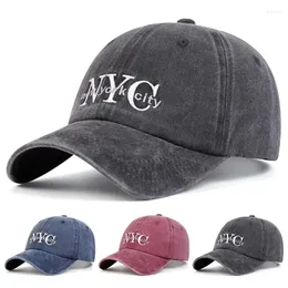 Ballkappen Unisex NYC Letter Stickerei Baseball Frühling und Herbst Outdoor Verstellbare Freizeithüte Sonnenschutzhut