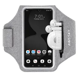 패드 Haissky nonshlip running 스포츠 완장 가방 핸드 벨트 팔 밴드 밴드 체육관 Fiess Phone Pouch on iPhone Samsung Xiaomi