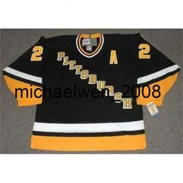 Kob Weng Erkek Kadın Gençlik Rick Tocchet 1993 CCM Vintage Away Hokey Jersey Tüm STIGHTED EN Üst kaliteli Herhangi Bir İsim Kaleci Kesildi