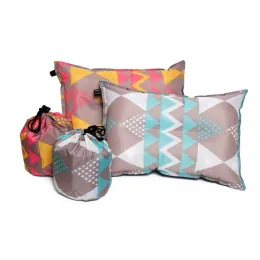 비행기를위한 베개 캠핑 베개 반드름 가능한 목 베개 휴대용 재활용 사용 여행 액세서리 5 색 편안한 베개