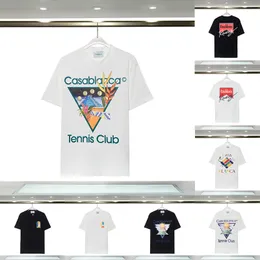 Summer Casablancas T-shirts 2024 Mens Designer T Shirt Shirt Casual Letters Drukuj krótkie rękawy Casablanc Men Lose Tees Ubranie