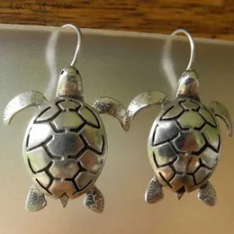 Dangle Chandelier Charm Women Delicate Turtle Drop Silver Color Earrings Party Jewelry Gifts H240423