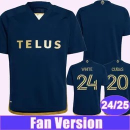 24 25 Vancouver Mens Soccer Jerseys White Cubas Vite Veselinovic Berhalter Away Blue Whitecaps Football Dorts Shirts Short