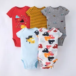 Rompers de bebê de uma peças 5pcs Conjuntos de sumão infantil garotos de meninas de garotas Roupa de macacão Recém