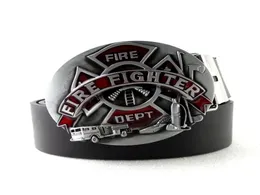 Paski modne męskie z logo strażaków Dept Fire Fighter Hatchet Big Belt Bugacz Metalowy swobodny men39s dżinsy coolbelts2584592