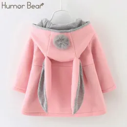 Cappotti umorismo orso bambina vestiti inverno bambine abito principessa cappotto maniche lunghe abiti