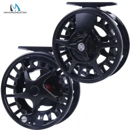 Accessories Maximumcatch Dx 5/6/7/8wt Aluminum Fly Reel Right and Lefthanded Fly Fishing Reel Black Color Fishing Reel