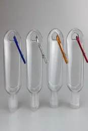 Qualität 50 ml leere Alkohol -nachfüllbare Flasche mit Schlüsselringhaken klarer transparenter Plastik -Desinfektionsmittelflasche für Travel9650521