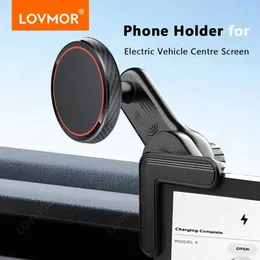 Mobiltelefonhaltermontierer Magnetischer Telefonhalter für Autoanzeige Bildschirm Seite 360 -Grad -Rotationsautohalterung für iPhone 12 13 14 15 Pro Max Tesla Accessoires Y240423