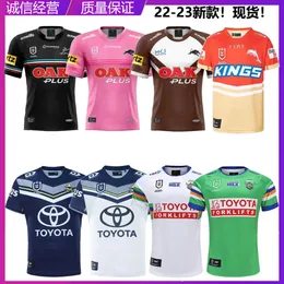 Men Jersey 22-23Nrl Jaguar Cowboy Ranger Dolphin Home Away British Football Short Sleeve Top Training Shirt