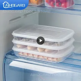 BINS TRANSPARENT PRESERVATION BOX PE Soft Cover Kylskåp kan stapla skaldjur, färska grönsaker förvaringslåda frys hemtillbehör