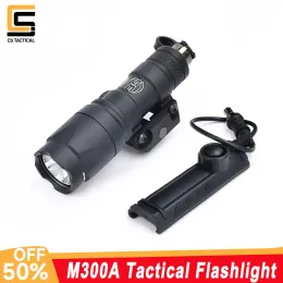 Lights Wadsn SureFir M300 M300A Taktisk ficklampa med dubbelfunktionstryck för Airsoft Pistol Gun Weapon Accessories Light