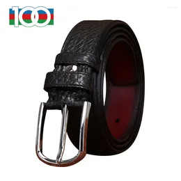 Paski Obie strony można użyć Bison Leather Belt Męska warstwa głowicy głowy