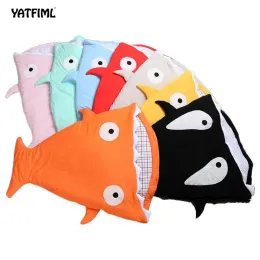 sets YAFFIML Small Shell Cute Shark Baby Cartoon Sleeping Bag Newborns Winter Strollers Bed Swaddle Blanket Wrap Bedding Envelope