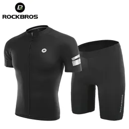 Sets Rockbros Radsport Jersey Männer atmungsaktives Hemd Sommertrikotfahrrad schnell trocken