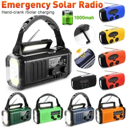 Radio 10000MAH Radio Solar Rand Radio AM FM Noaa Weather Radio USB ładowanie LED LED Latarka Power Bank